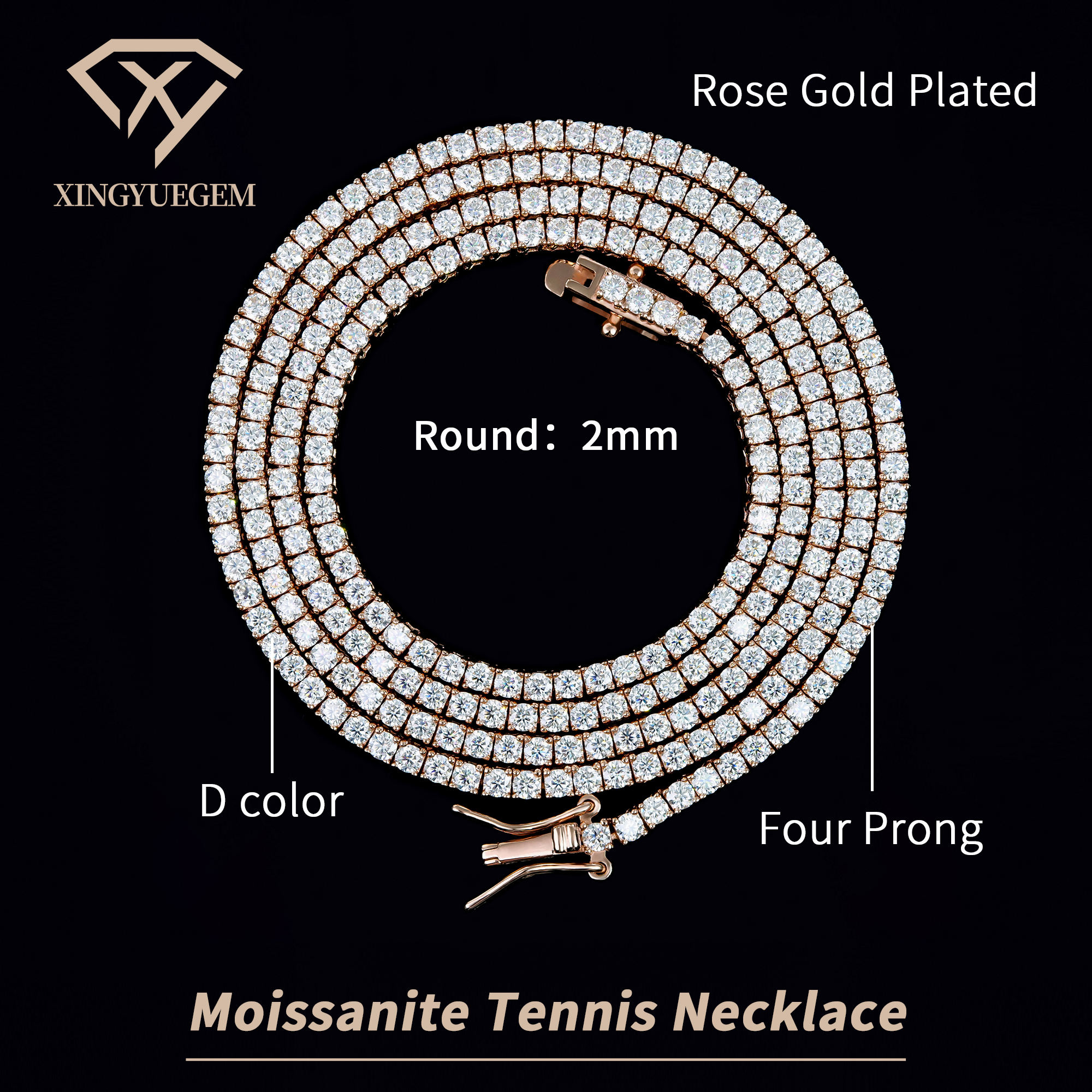 2mm rose gold