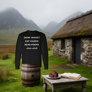 T-shirt écossais à manches longues Drink Whisky Eat Haggis Read Poems Slainte Mhath - Product Image 3