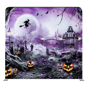 Pantalla de tela de tensión personalizada de 8 pies/10 pies, telón de fondo de un solo lado, cabina de eventos, telón de fondo de tela de tensión - Product Image 1
