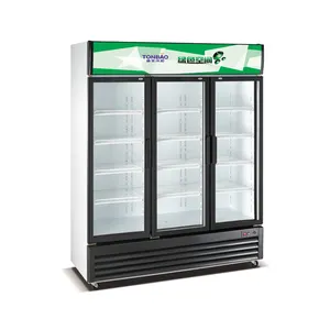 에너지 음료 1580L 냉장고를 위한 팬 냉각 강직한 음료 전시 냉장고 냉장고 냉장고 3 유리제 문