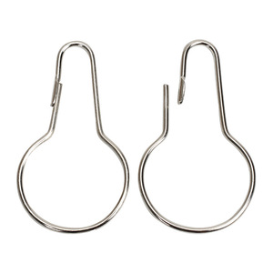 <b>Shower</b> Curtain <b>Hook</b> Metal Gourd Shape 2.2mm Thick Standard Type For Bathroom Use - Product Image 5