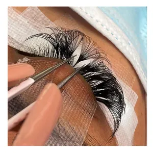 Extensões de cílios de faux mink, volume, fácil de separar, extensão de cílios natural, fácil de aplicar, bandeja