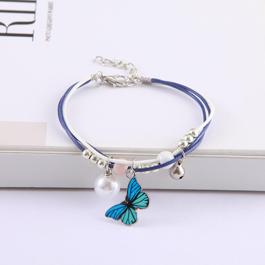 Light blue butterfly pearl [independent packaging]]