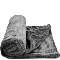 Serviette de nettoyage automobile 60x90cm Grande Premium 1200 GSM en microfibre tissée sans bords, double torsion, séchage rapide, écologique, forte absorption d'eau