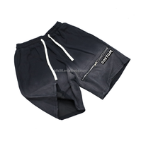Pantalones Cortos Deportivos de Verano Personalizados, Básicos, de Algodón, Color Sólido, Gruesos, 100% Algodón, con Logotipo Personalizado, Talla Grande, Holgados, para Hombre