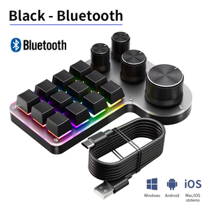 12 <strong>Keys</strong> 4 Knobs 16 <strong>Keys</strong> 3 Knobs <strong>Programming</strong> Custom Macro <strong>Keyboard</strong> Wired BT 2.4GHz Wireless RGB <strong>Keyboard</strong> - Product Image 3