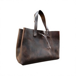 Fashionable Women's Genuine Leather Handbags Durable Lightweight Large Capacity Zipper Closure Waterproof for Shopping Travel - Product Image 6