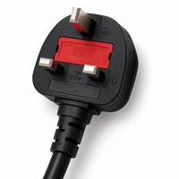 Câble d'alimentation britannique à 3 broches, prise BS1363, cordon électrique en PVC avec extrémités dénudées et étamées pour appareils électroménagers