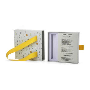 กล่องของขวัญกระดาษคราฟท์แบบย่อยสลายได้หรูหราลิ้นชักเลื่อนกระดาษฟอยล์สีเงินเคลือบยูวีเคลือบด้านบรรจุภัณฑ์อาหารที่นูนขึ้น - Product Image 2