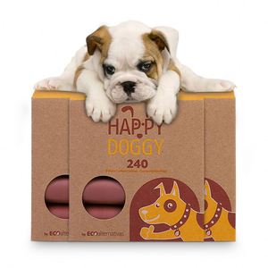 Sacs à déjections canines biodégradables et écologiques certifiés compostables avec matériau PBAT/PLA pour les déchets d'animaux - Product Image 1