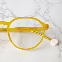 Monturas de gafas ópticas de acetato de colores a la moda forma Popular con puntas de laminación marcos de gafas