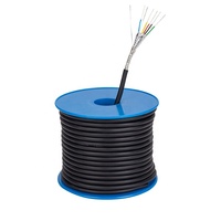Kabel Daya Pencahayaan LED 6x24AWG 6 Konduktor 24AWG 100m Tembaga Berlapis Timah AI FOIL Shielded Stranded 300V Rated Merek OEM