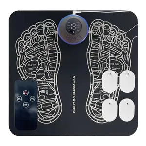 La dernière télécommande avec patch EMS smart Shiatsu Masseur de pieds Stimulateur musculaire Coussin de massage par vibration électrique