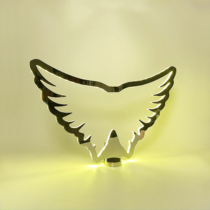 Stainless Steel <b>Butterfly</b> Wing Wine Rack <b>Light</b> Up For Bar KTV Party Display - Product Image 1