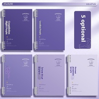 B5 dégradé violet cahier à feuilles mobiles A4 étudiant manuel en cuir PU papier personnalisé pour Journal Composition organisateur cadeau