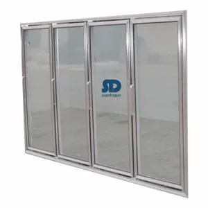 Porta di vetro dell'esposizione della porta di vetro della cella frigorifera di Soardragon passeggiata nella porta di vetro nera d'argento del congelatore per il dispositivo di raffreddamento con la dimensione su misura