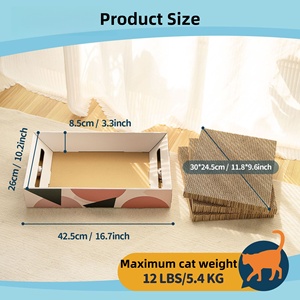 Rascador para Gatos <span class=keywords><strong>de</strong></span> Lujo, 5 en 1, con Caja, para Gatos <span class=keywords><strong>de</strong></span> Interior, Reversible, <span class=keywords><strong>de</strong></span> Cartón, para Descansar y Jugar - Product Image 4