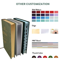 Bible en cuir PU vert souple, personnalisée OEM, impression sur mesure, vente en gros, fabricant d'usine, pour églises et usages religieux