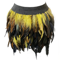 Vêtements de pole dance sexy en plumes, tenues de strip-teaseuse pour femmes, vêtements de danse, jupe en plumes exotique