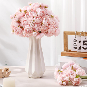 6 pièces <span class=keywords><strong>de</strong></span> fleurs artificielles <span class=keywords><strong>de</strong></span> ranunculus, <span class=keywords><strong>pivoines</strong></span> en soie ultra-réalistes pour bouquets DIY, centres <span class=keywords><strong>de</strong></span> table <span class=keywords><strong>de</strong></span> mariage et décorations intérieures - Product Image 1