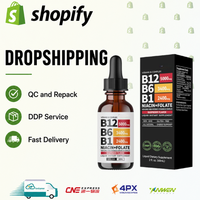Fournisseurs de produits de suppléments en dropshipping : Gouttes de Vitamine B12 5000mcg, Complexe B6 B1 Niacine Liquide pour le Soutien Énergétique et la Santé