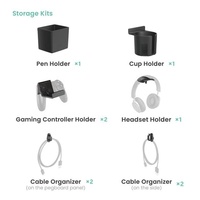 Support de contrôleur de casque de jeu HPS06-2 support pince-sur panneau perforé organisateur de jeu accessoire panneau de cheville