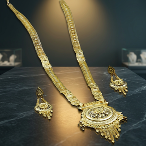 Collares de Moda al por Mayor con Baño de Oro de 14K, 18K, 24K, Conjunto de Joyería Larga Tradicional, Conjunto de Joyería de Latón con Baño de Oro Micronizado - Product Image 5