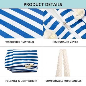 Kostenlose Muster – Fabrikgefertigte, wiederverwendbare Strandtasche mit Reißverschluss, lässige Tragetasche aus Polyester, Gunny-Tote-Bag - Product Image 3