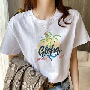 T-<span class=keywords><strong>shirt</strong></span> d'été unisexe en pur coton, nouvelle collection 2026, populaire, ample, polyvalent, imprimé, à manches courtes et col rond - Product Image 6