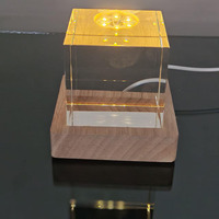 Cubo de Cristal K9 Grabado con Láser 3D de 6 cm, Nueva Luz Nocturna de Cristal, Recuerdo, Regalo para Máquina de Grabado Láser UV Xtool F2