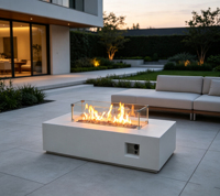 Brasero compact pour balcon d'appartement, foyer extérieur décoratif minimaliste