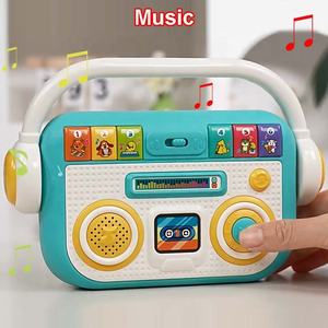 Bébé Montessori Portable Radio Musical Toy Early Education Enlightenment Cartoon Music Player avec lumière et effet sonore animal - Product Image 6
