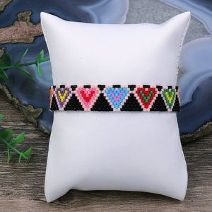 <span class=keywords><strong>Bracelet</strong></span> en perles naturelles pour femmes, design géométrique, petite perle, let arc-en-ciel, <span class=keywords><strong>macramé</strong></span> tissé, motifs avec perles - Product Image 3