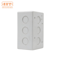 Caja de Conexiones Eléctrica Empotrable de Plástico Blanco 4x2 ABS, para Interruptor de Pared de 1 Vía Estándar Americano