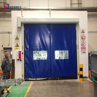 Portes à enroulement pour entrepôts industriels, Porte rapide automatique, Porte rapide en PVC pour salle blanche avec structure à fermeture éclair