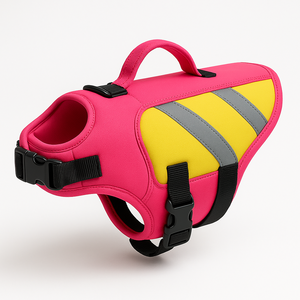 कस्टम बड़े कुत्ते जीवन जैकेट वाटरप्रूफ पकने के लिए नियोप्रोन पालतू जानवरों के कपड़े ठोस पैटर्न कपड़े - Product Image 2