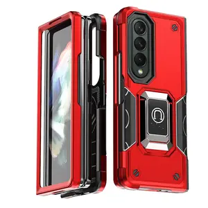 Para Magnetics Phone Case a prueba de golpes Clear con paquete de caja al por menor para SAMZ Fold 4 Wireless Chnarging Phone Cover