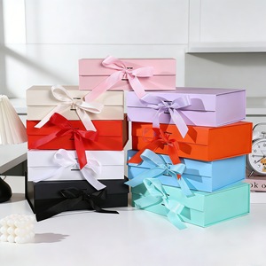 Dropshipping Shopify Foldable Christmas Gift Box Set With <b>Tissue</b> <b>Paper</b> Tag Lights For Scarf Glove Holiday Packaging - Product Image 6