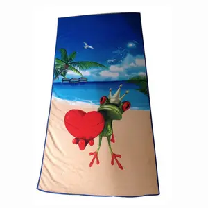 Schönes froschdruck hochabsorbierendes Mikrofaser-Strandtuch