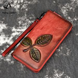 <b>Long</b> <b>Wallet</b> Purse for Women Girls Genuine Cow Leather Fashion Clutch Bags Handbag Multifunction - Product Image 1