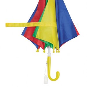 Paraguas Recto Semiautomático con Mango Curvo Personalizado, Arcoíris, para Niños y Adultos, Venta al Por Mayor - Product Image 3