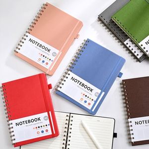 High Quality Customizable Corporate <b>Notebook</b> Leather PP Cover with Binding Coil Personalized Engraving Printing for Business Use - Product Image 2