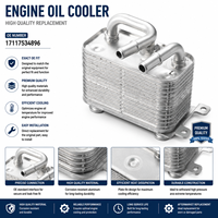 Alloggiamento Filtro Olio Motore Professionale per BMW Serie 5 6 (OE 17117534896, 17217534896) - Dissipazione Efficiente del Calore