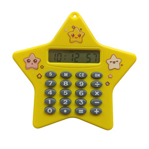 Mini calculatrice de poche format carte avec design de dessin animé, article de bureau créatif, accessoire informatique pour étudiants, pendentif porte-clés portable - Product Image 5