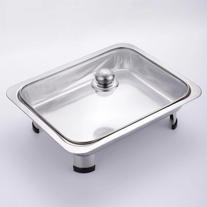 Plateau chauffe-<span class=keywords><strong>plats</strong></span> rectangulaire de qualité hôtelière avec <span class=keywords><strong>pieds</strong></span> amovibles en acier inoxydable pour cuisine - Product Image 2