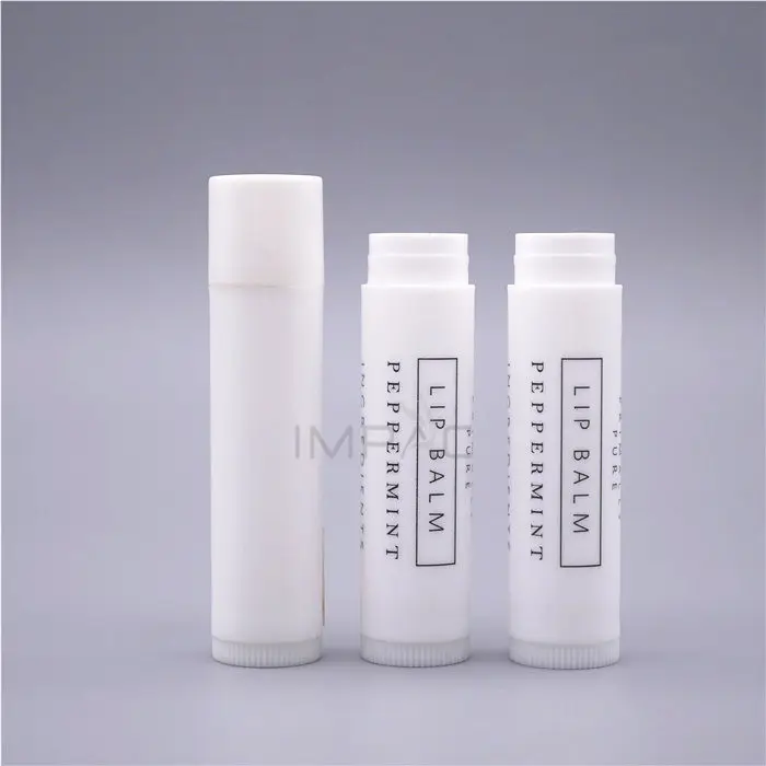 Matte Trắng PP Chapstick Container Ống Chai 5 Gam Cho Lip Balm Ống