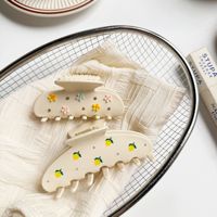 Jepit Rambut Buatan Tangan dari Asetat Jepang Korea dengan Desain Hiu Berhiaskan Rhinestone, Lucu, Serbaguna, Motif Buah dan Bunga, Aksesori Hadiah untuk Wanita.