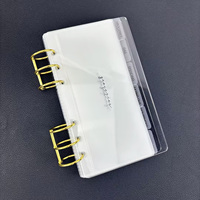 Sampul Binder Akrilik Transparan Premium A5 A6 6-Ring Spiral DIY untuk Perencanaan Keuangan dengan Cincin Binder Loose Leaf