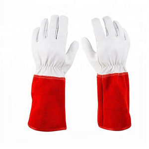 Guantes de soldadura de cuero dividido de vaca, guantes protectores de seguridad Industrial, guantes de soldador, guantes de cuero de mano larga de invierno - Product Image 4