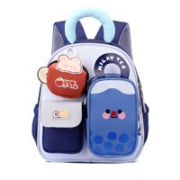 Sac à dos enfant personnalisé avec logo imprimé dessin animé, bretelles respirantes en maille et dos rembourré, idéal pour la maternelle et l'usage quotidien